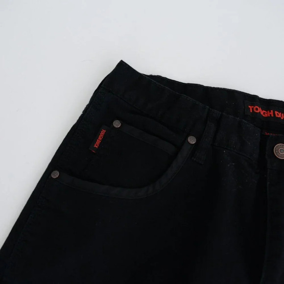 Tough Duck Black Thick Cotton Cargo Pants Size  34x32 - Picture 11 of 16